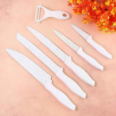 Marble Coated Kitchen Knife Set – 6-Piece Sharp & Stylish
