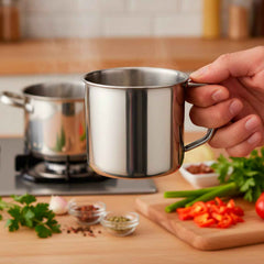 Stainless Steel Utility Mug – Durable Travel & Camping Cup