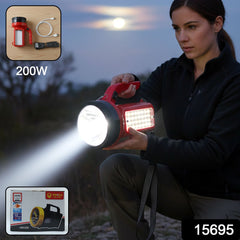 LED searchlight front and side panel illuminated