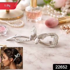 Luxury Butterfly Hair Clip – Elegant Crystal Accents for Women