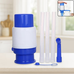 BPA-free Hand Press Water Pump securely fitted on a 20-litre water bottle.