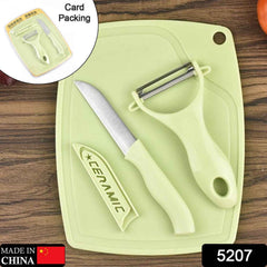 Kitchen Knife Set – 3-Pc Peeler & Stainless Steel Knives | CookAura