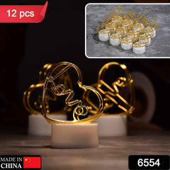 Flameless Heart Candles – 12 Pc Multicolor LED Set | Styleva