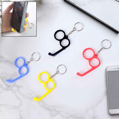 Dual-Finger Mobile Stand Keyring – Lightweight 2-in-1 Phone Holder
