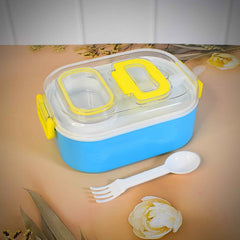 Kids Lunch Box – Durable Plastic with Spoon & Fork | Lunchie Bunchie