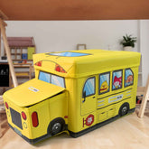 School Bus Toy Storage Box – Foldable & Portable Organizer | Dollamis