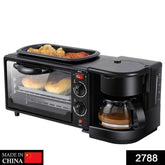 3-in-1 Breakfast Maker – Toaster Oven, Grill & Coffee | Indo Glow