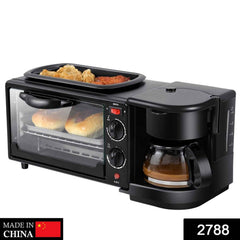3-in-1 Breakfast Maker – Toaster Oven, Grill & Coffee | Indo Glow