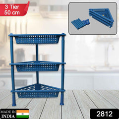 3-Tier Plastic Storage Rack – Multi-purpose Shelf | VoltDesk