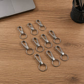 Set of heavy duty metal keychain clips for keys and accessories
