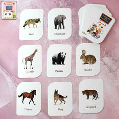 Animal Flash Cards – 32 Durable & Laminated Educational Cards
