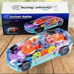 Gear Car Toy – Transparent, Musical & 3D Lights for Kids | Spark Tots