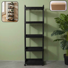 5 Layer Rolling Storage Rack – Multipurpose Mobile Organizer
