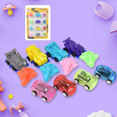 Pull Back Car Set – 12 Mini Vehicle Toys for Kids | Aditi