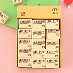 4B Erasers – Smudge-Free 30-Pack for Students | TinyTrendy