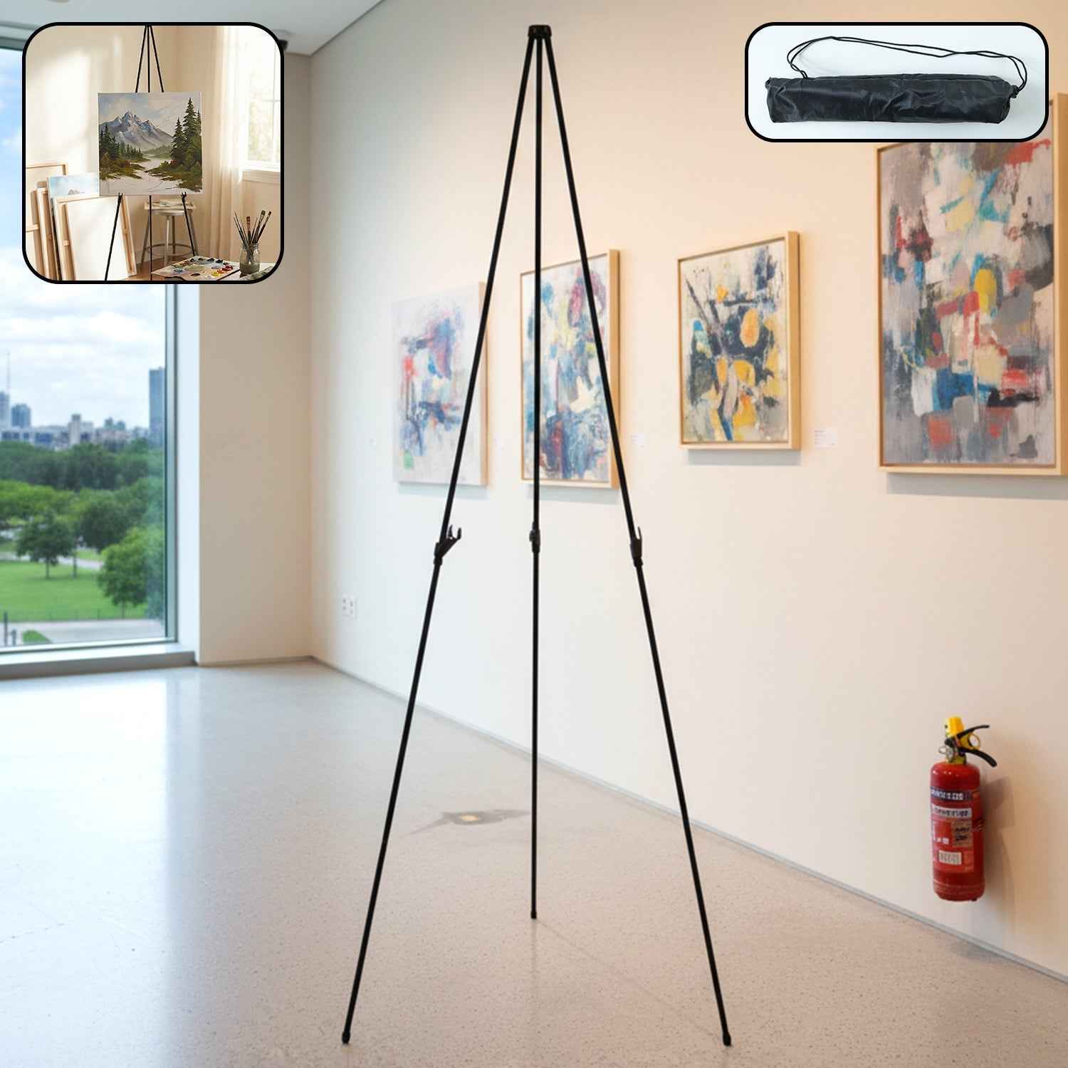 Adjustable Metal Tripod Easel Stand – 66 Inch Foldable Art Display