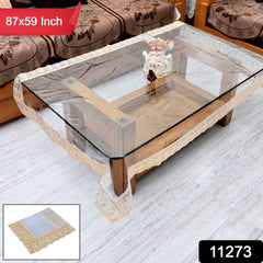 Transparent PVC Table Cover Ð Waterproof & Stylish for Dining & Center Tables