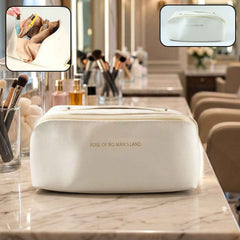 Travel Makeup Organizer – Waterproof Compact Pouch with Handle
