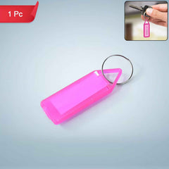 Clear Keychain ID Tag – Writable Durable Label for Organization