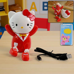 USB Cartoon Mini Table Fan – Removable Head Kitty Design