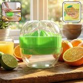 Manual Citrus Juicer – Splash-Free Juicing with Bowl & Cover