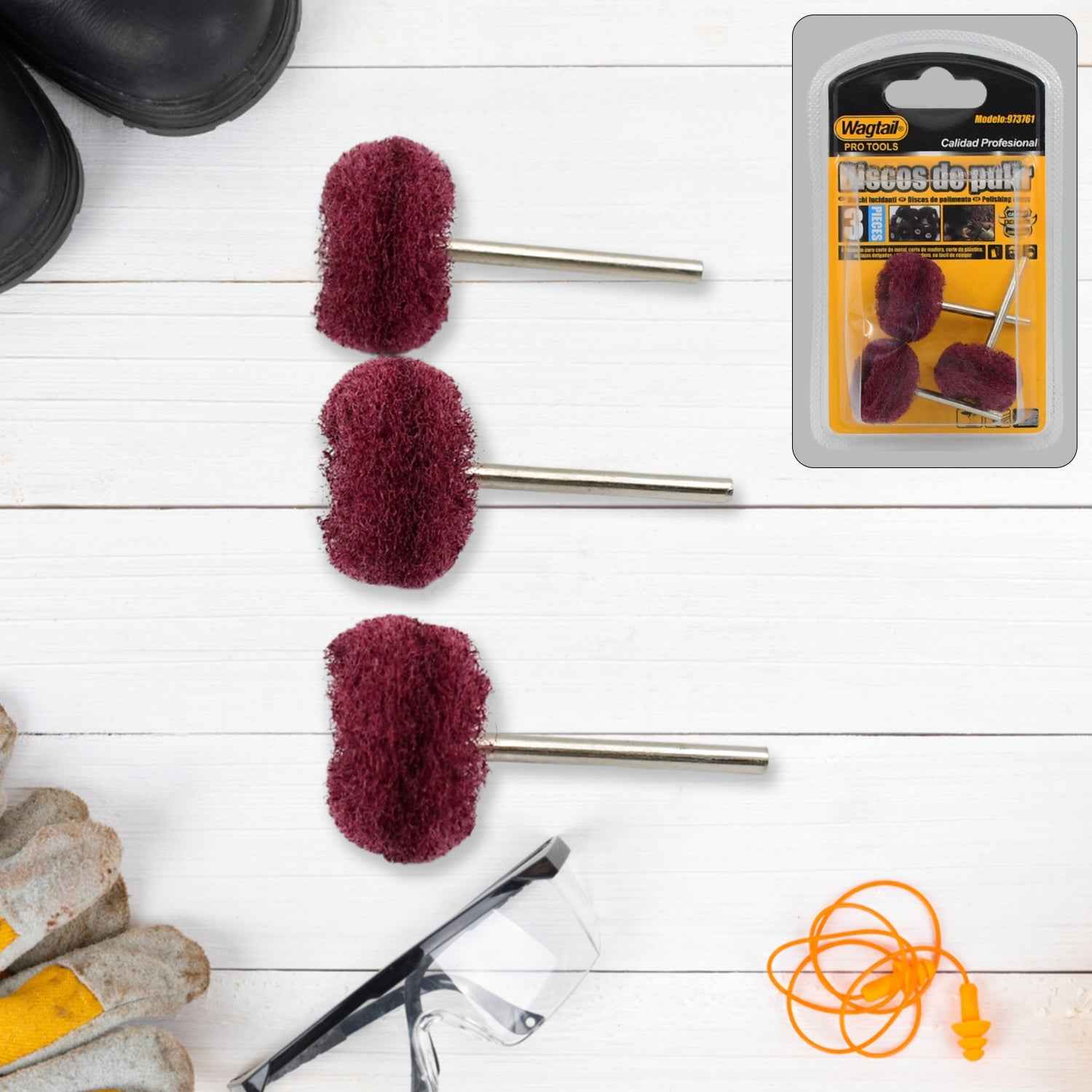 Abrasive Buffing Wheel Set Ð For Rust Removal & Polishing