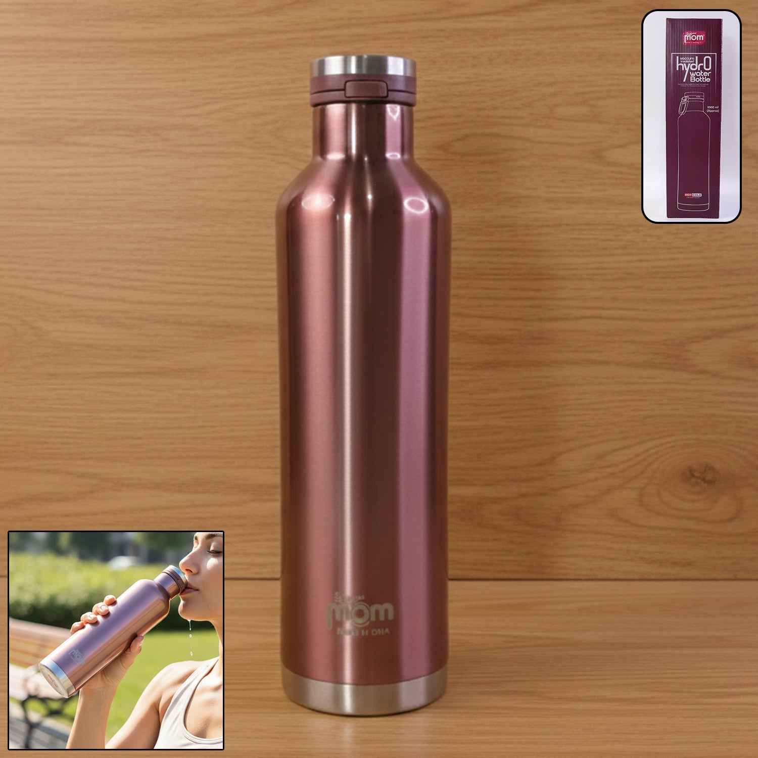 Insulated Stainless Steel Water Bottle – 1000ML Durable Hydro Flask