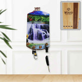 Wooden Wall Decor with Hooks – Vertical Scenery Art | GlimmerHome