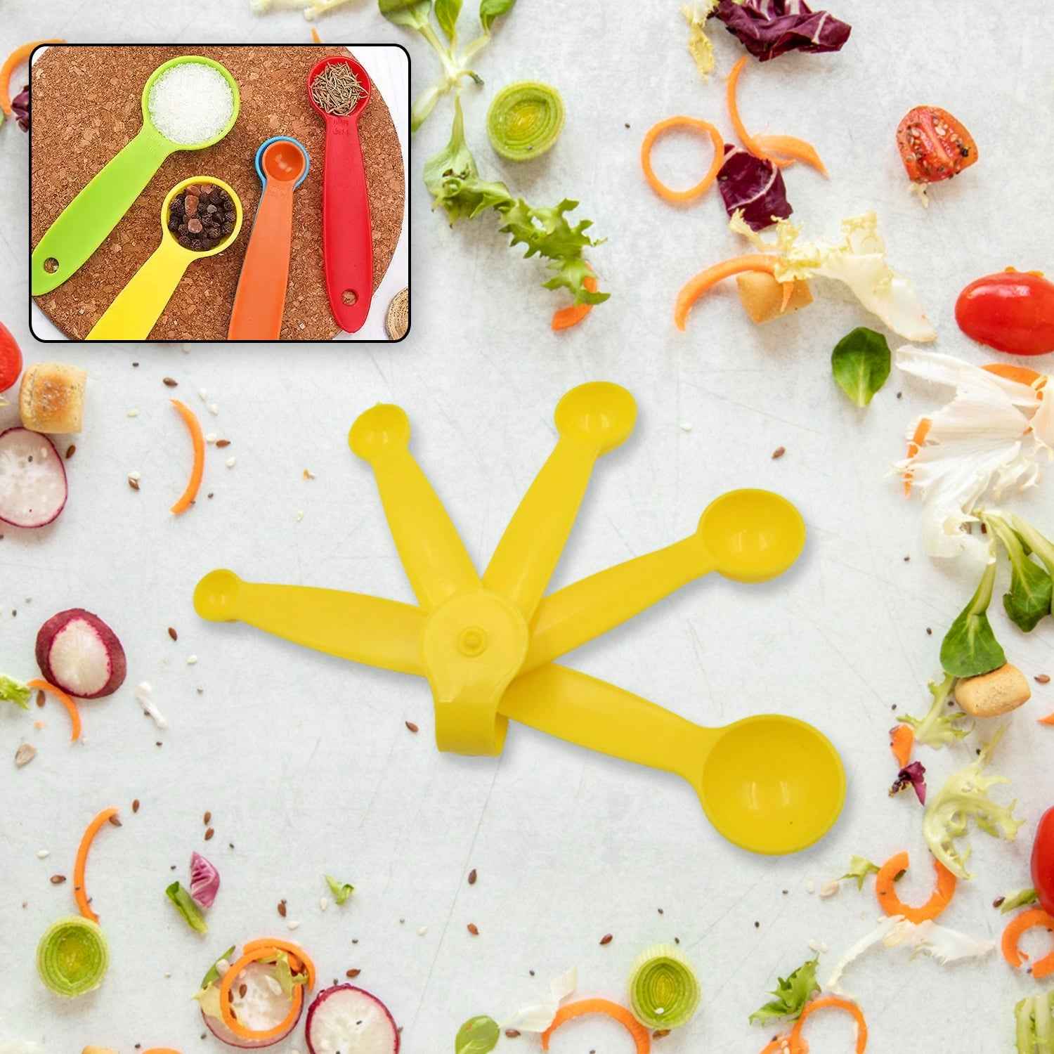 Plastic Measuring Spoons Set – 5 Pcs for Baking & Cooking | Bake & Dwell