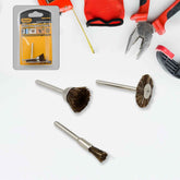 Brass Wire Wheels – 3-Pc Rust & Metal Cleaning Set | ToolMate Pro