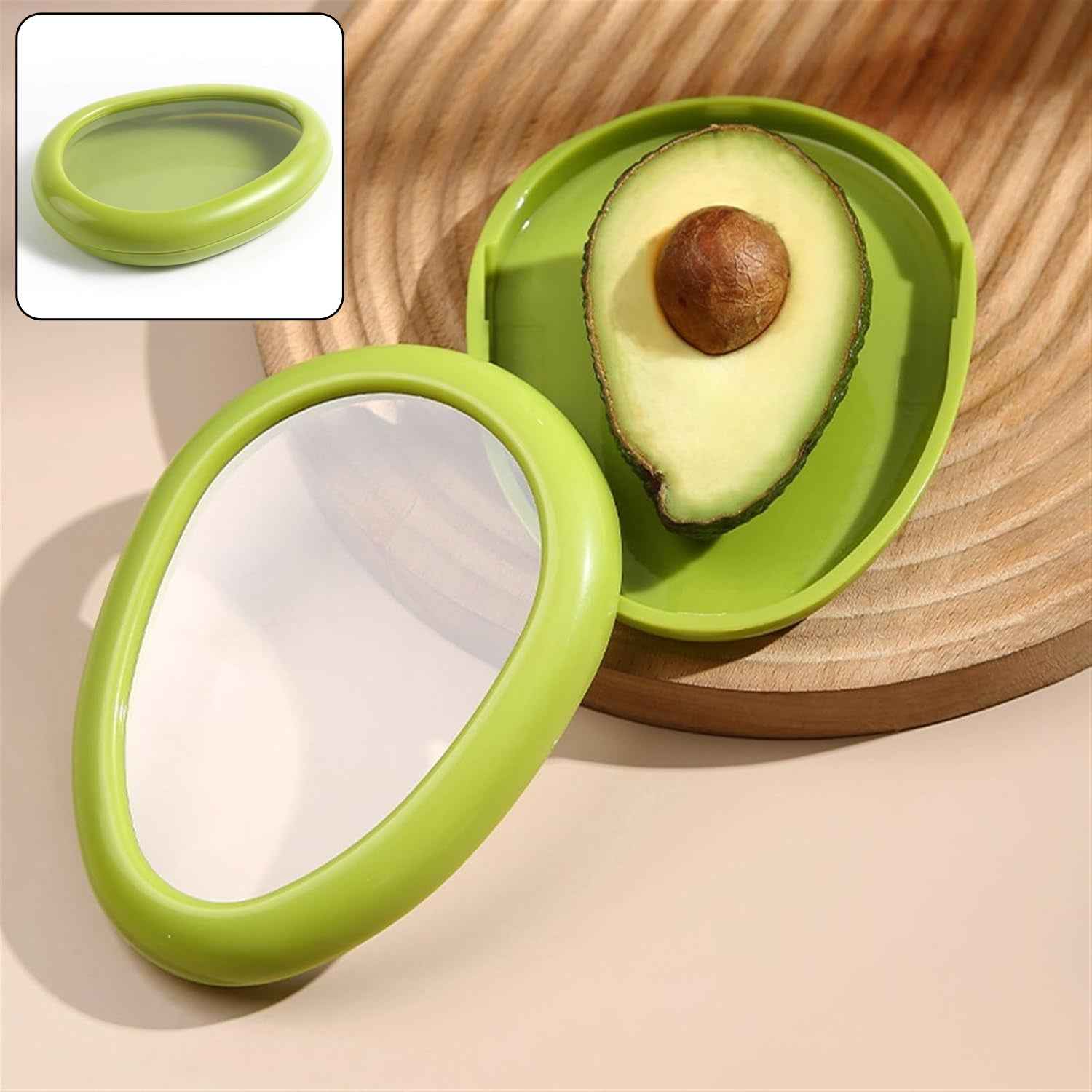 Green Oval Vegetable Container Ð Keeps Produce Fresh & Organized