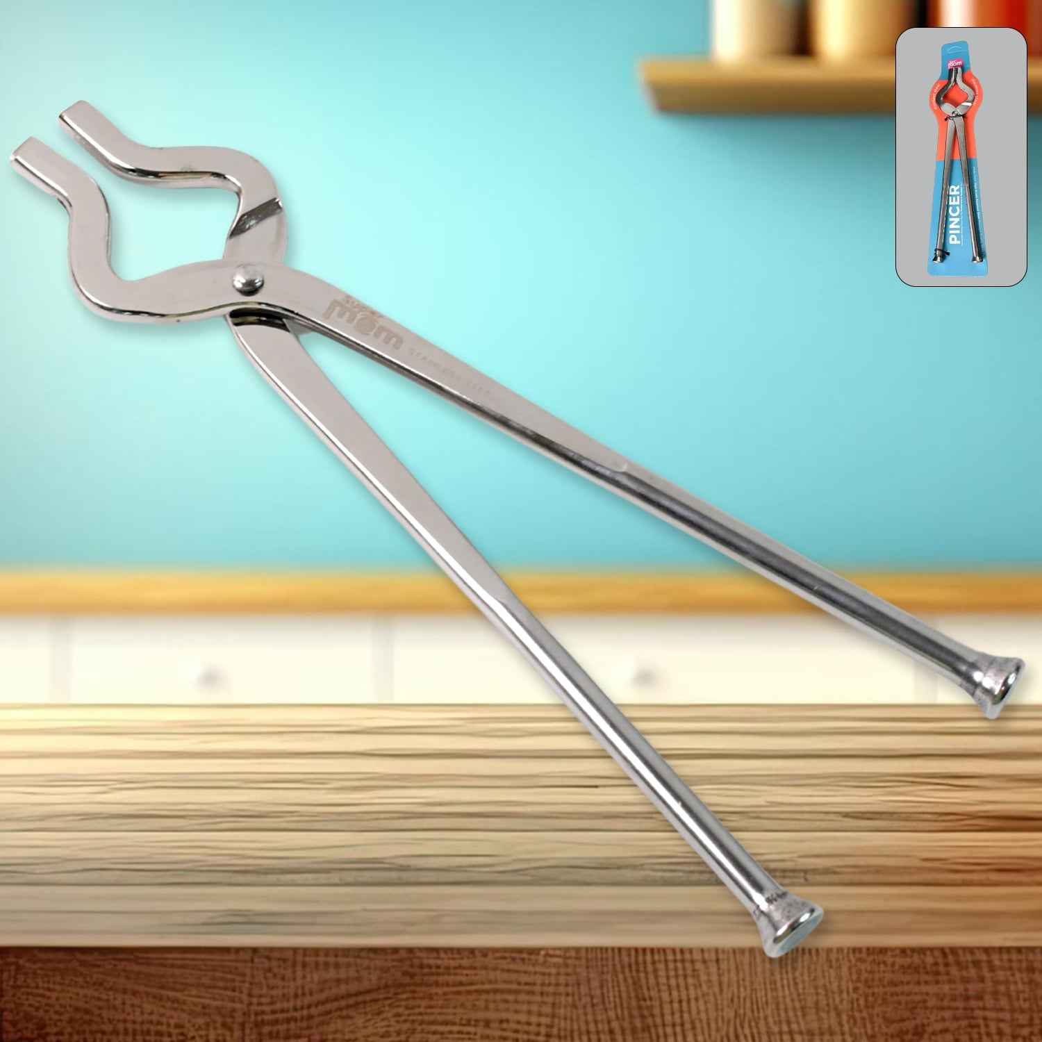 Stainless Steel Full Round Kitchen Pincer – Heavy Duty Grip