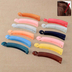 Banana Hair Clips Set – 12 Vibrant Multicolor Clips with Strong Grip
