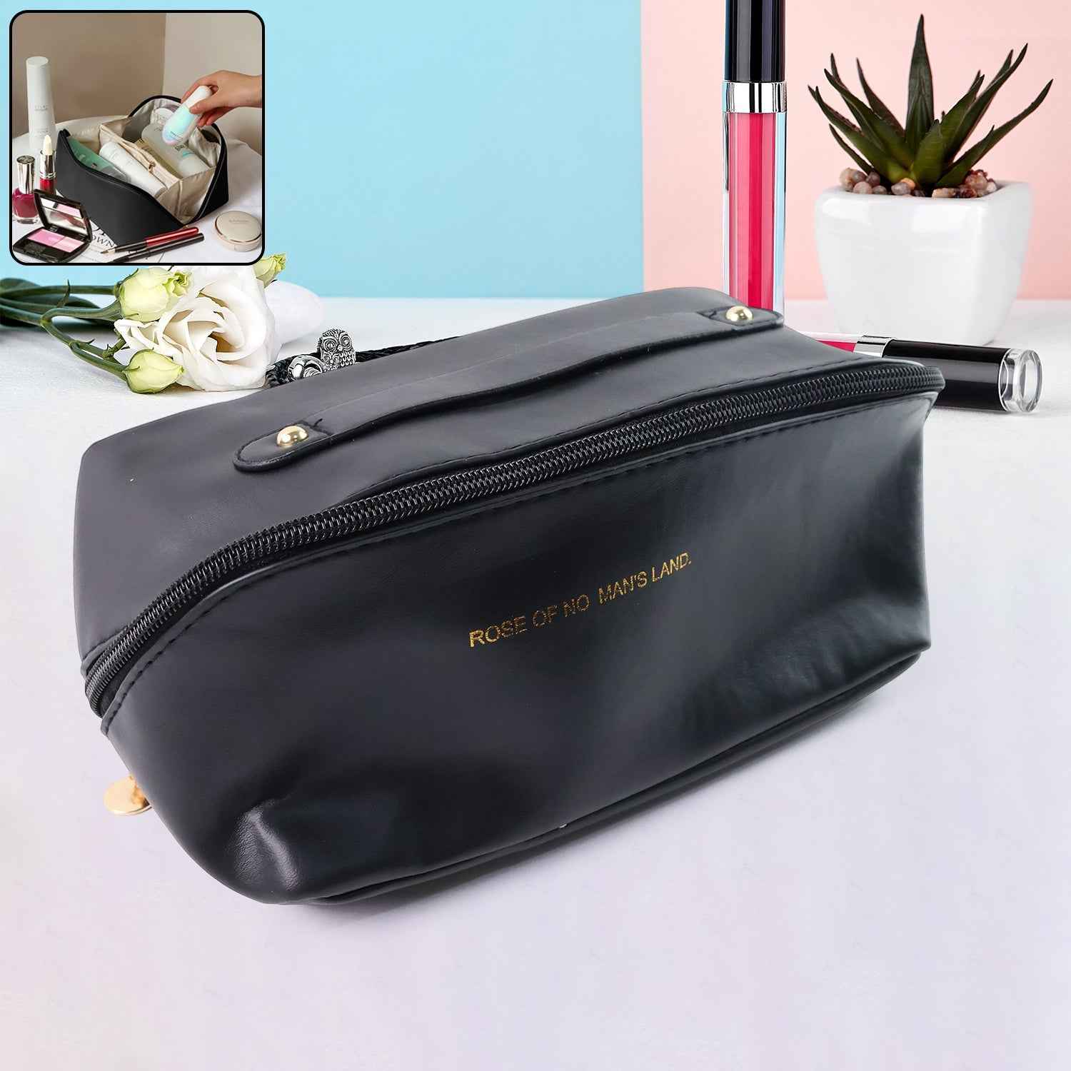 Waterproof Travel Makeup Organizer Pouch – Compact & Durable