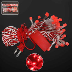 LED Decorative String Lights – 10 Meter Red Glow for Festivals