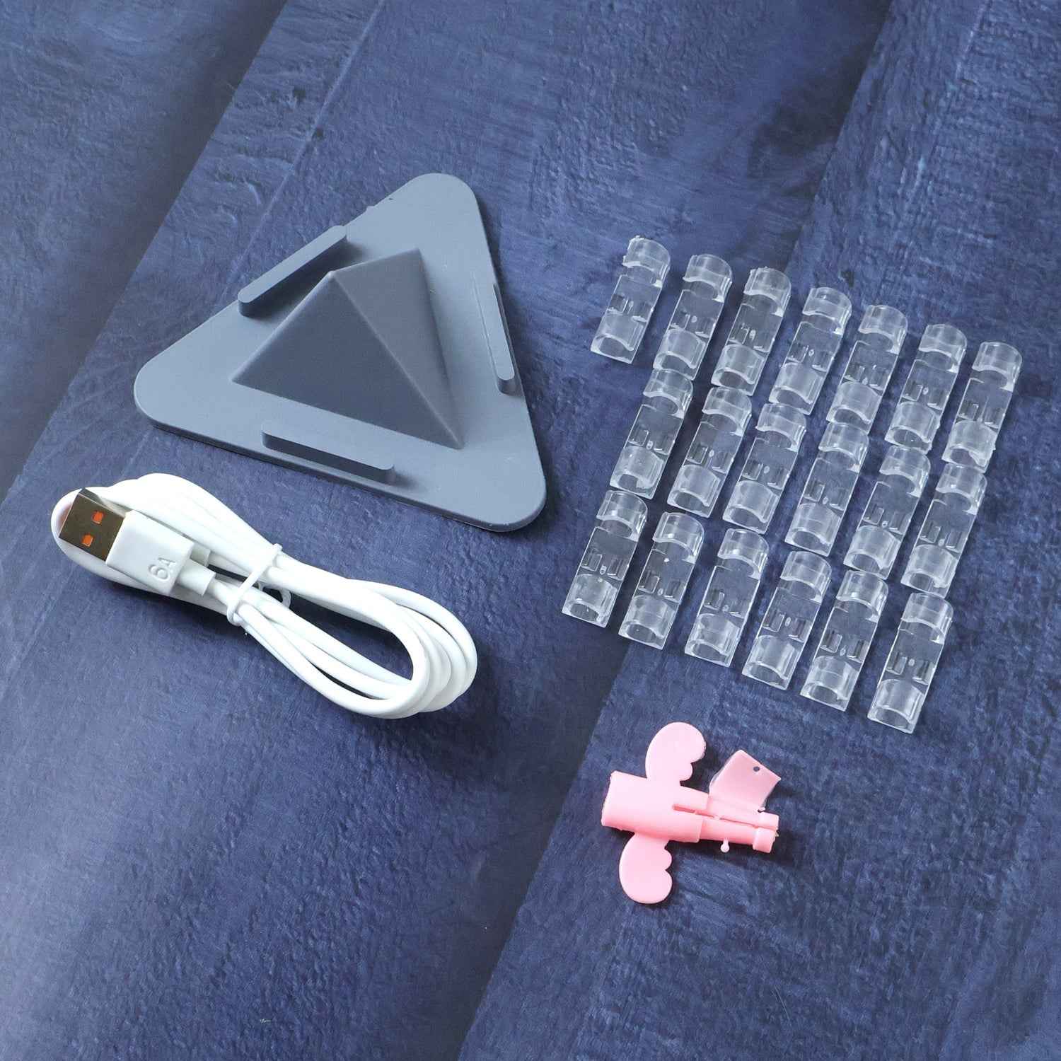 Mobile Phone Stand Combo Set – Cable Organizer & Charger Kit