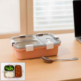 3-Compartment Lunch Box – Leak-Proof Stainless Steel Tiffin