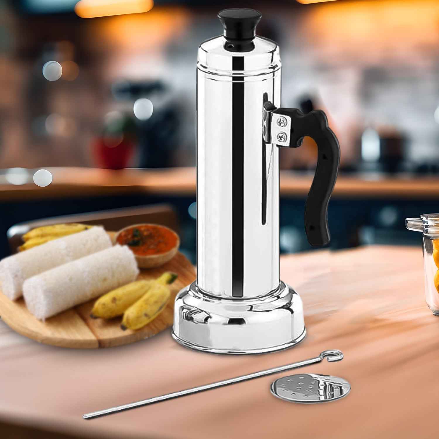Puttu Maker – Stainless Steel Steamer Set for Pressure Cooker | Indo Glow