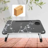 Foldable Laptop Table – Portable Bed Desk with Cup Holder | Deskrova