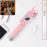 Wired Selfie Stick with Rearview Mirror – Extended 78 cm Reach