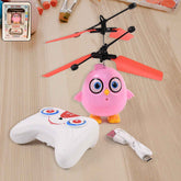 Flying Bird RC Toy – Pink Owl Design with LED & Remote Control