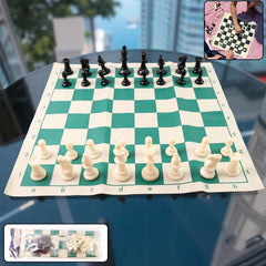 Portable Chess Set – Big, Foldable, Travel-Friendly Vinyl Board