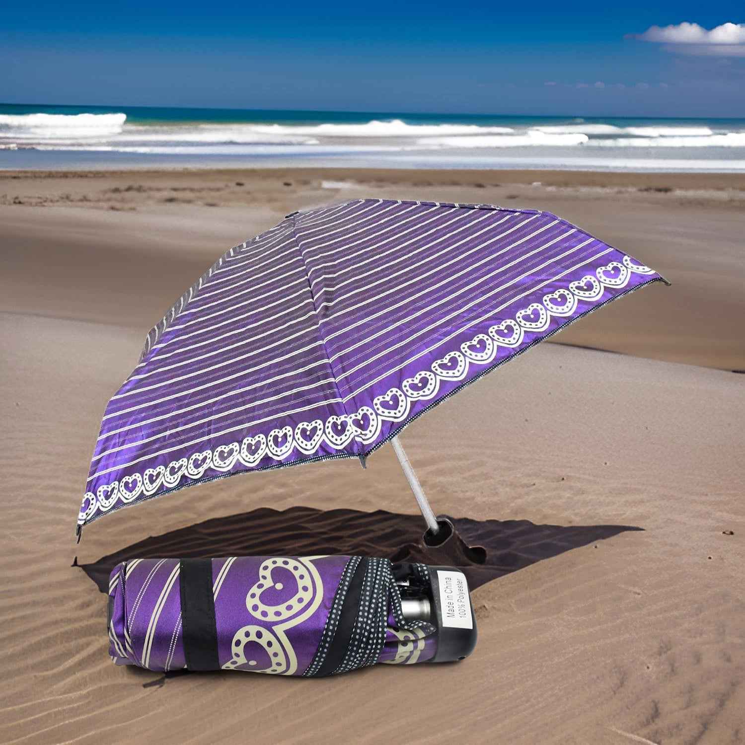 3-Fold Sun Protective Umbrella – Compact & UV Shield | DrizzlePro
