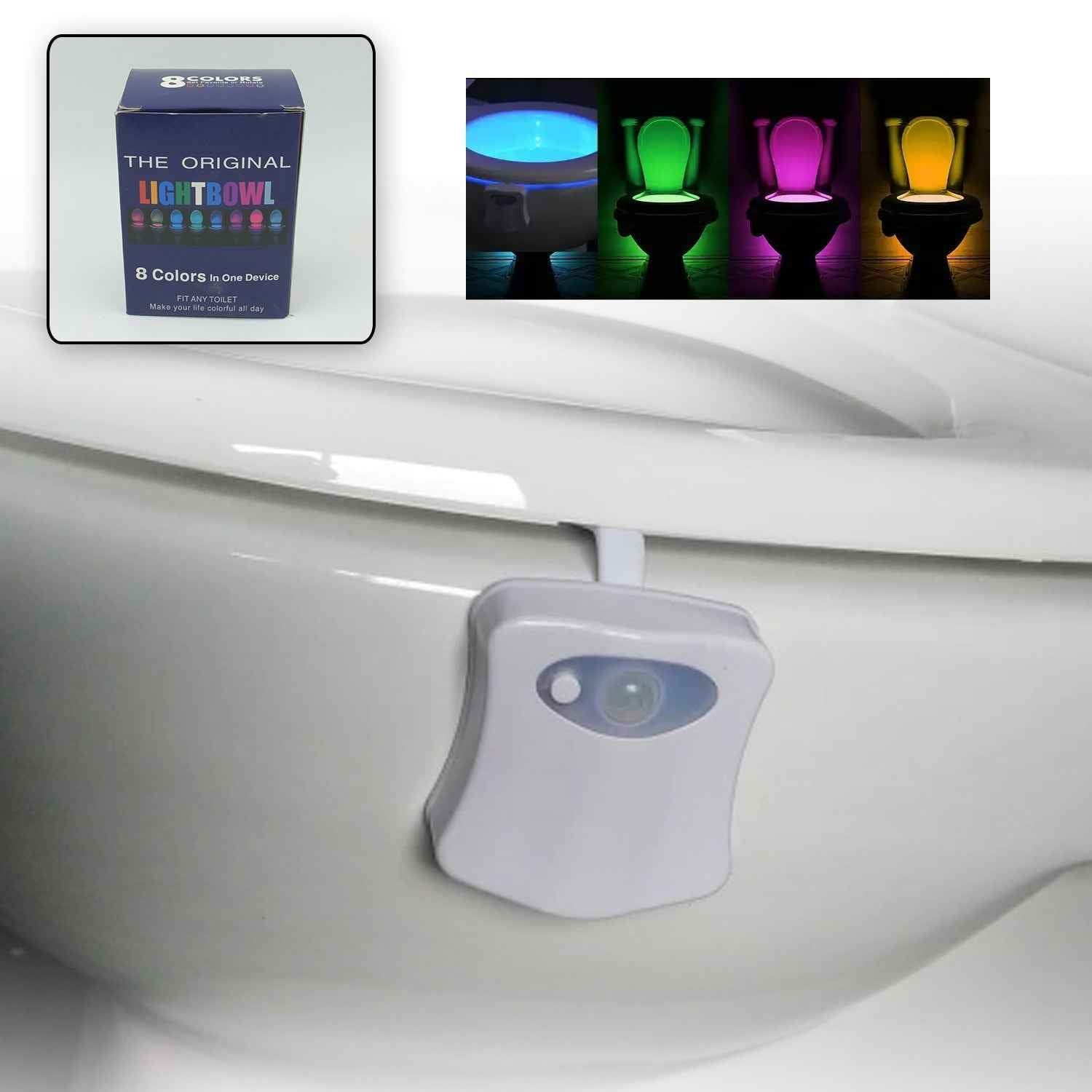LED Toilet Bowl Light – Motion Sensor, 8 Colours | Indo Glow