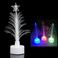 LED tree candle light glowing brightly, perfect for holiday decor.