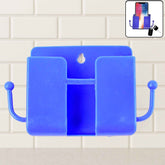 Wall Mount Mobile Stand – Compact Blue Phone Holder with Hook
