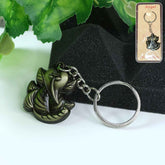 Ganesh Face Antique Black Metal Keychain – Durable Spiritual Charm
