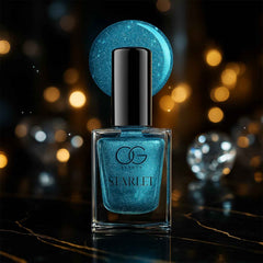 Glitter Nail Paint – Aqua Bluebell, Quick Dry & Long Lasting