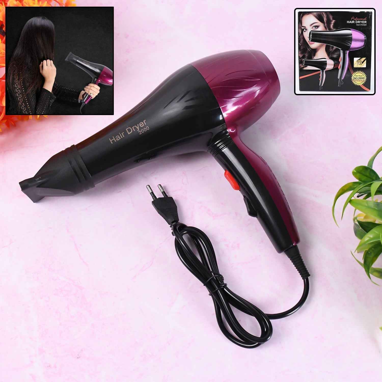 Professional Hair Dryer – High Power 2-Speed Salon Dryer | Calm & Curl