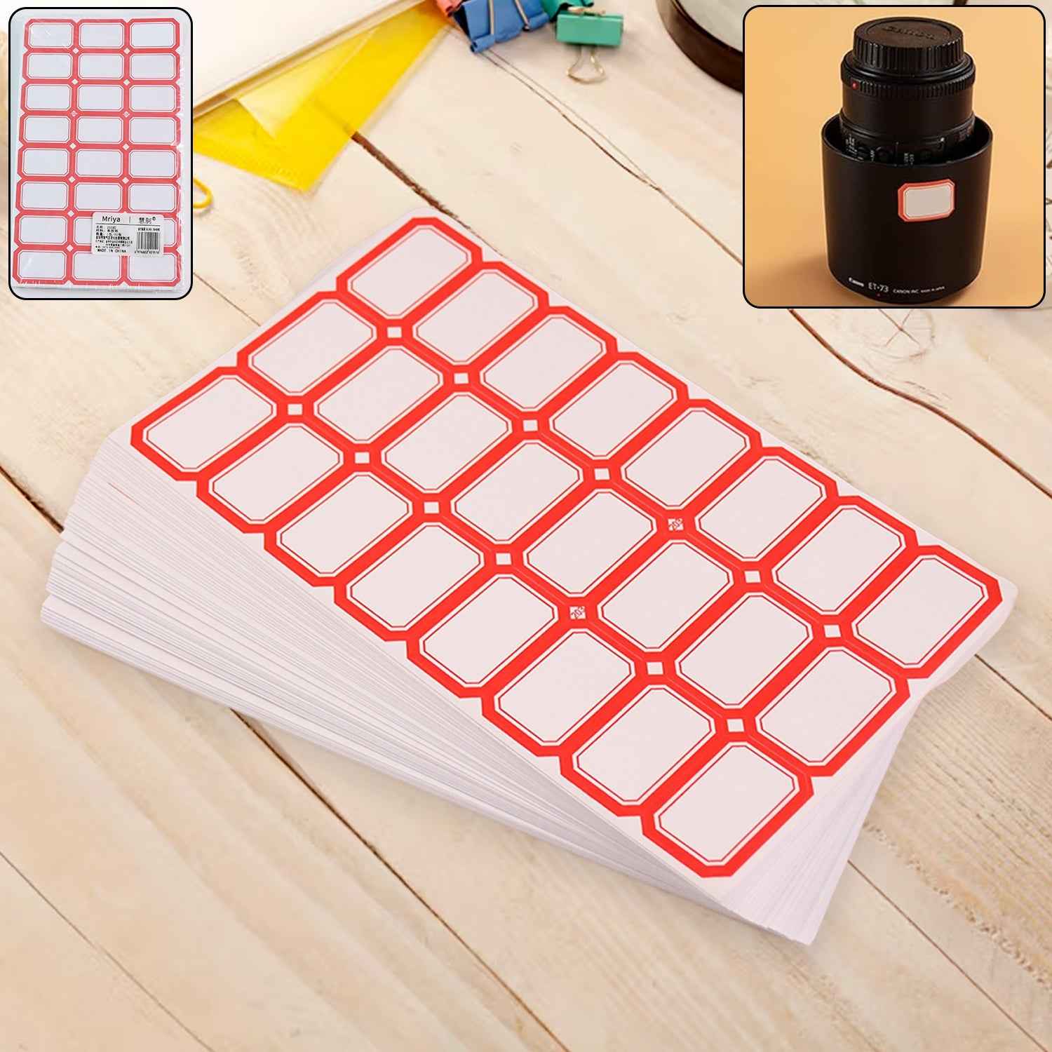 Writable Label Stickers Ð Easy to Use with Red Border for Clarity